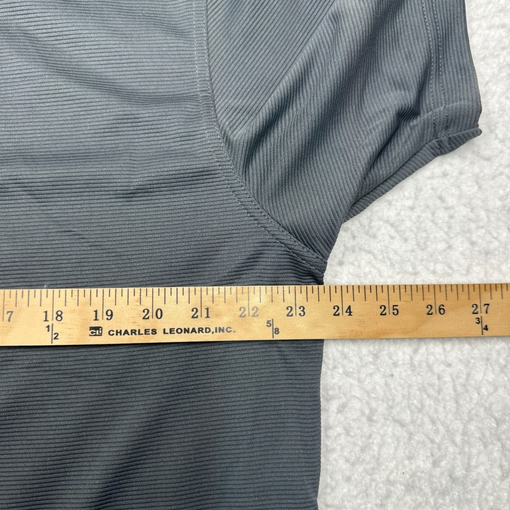 Cubavera Polo Shirt Short Sleeve Golf Casual Solid Gray Men's Size Large - Picture 5 of 8